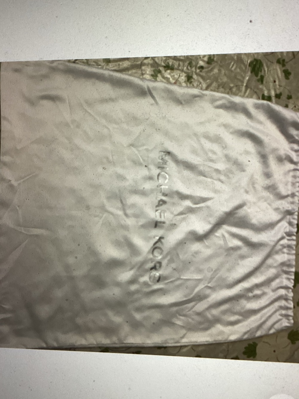 Michael Kors Satin bag covering in White